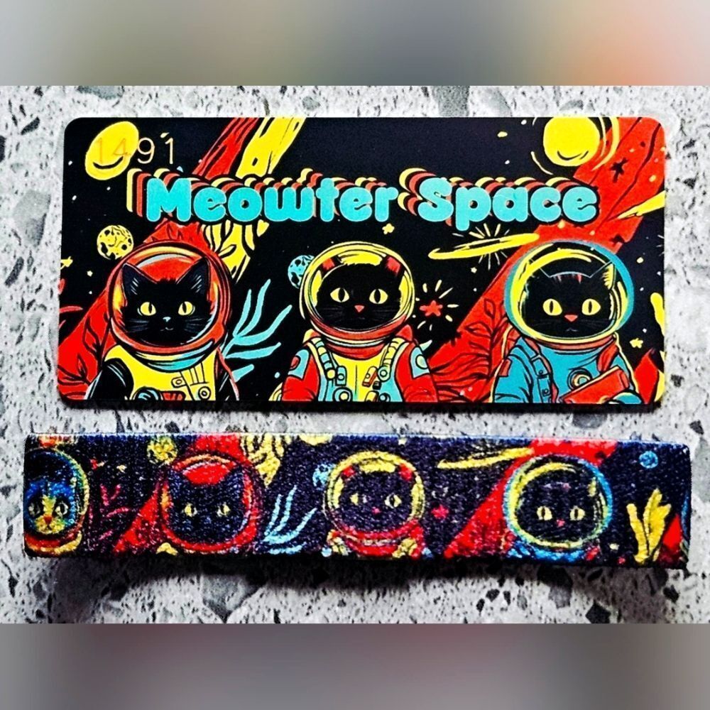 ZOX "MEOWTER SPACE" #1491 GALAXY CAT collectible vintage New Medium wristband